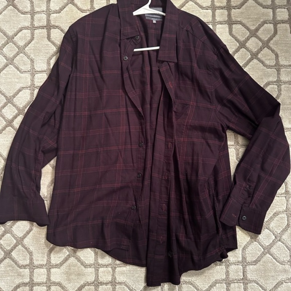 Like New Bonobos Men's Dark Plaid Shirt Jacket